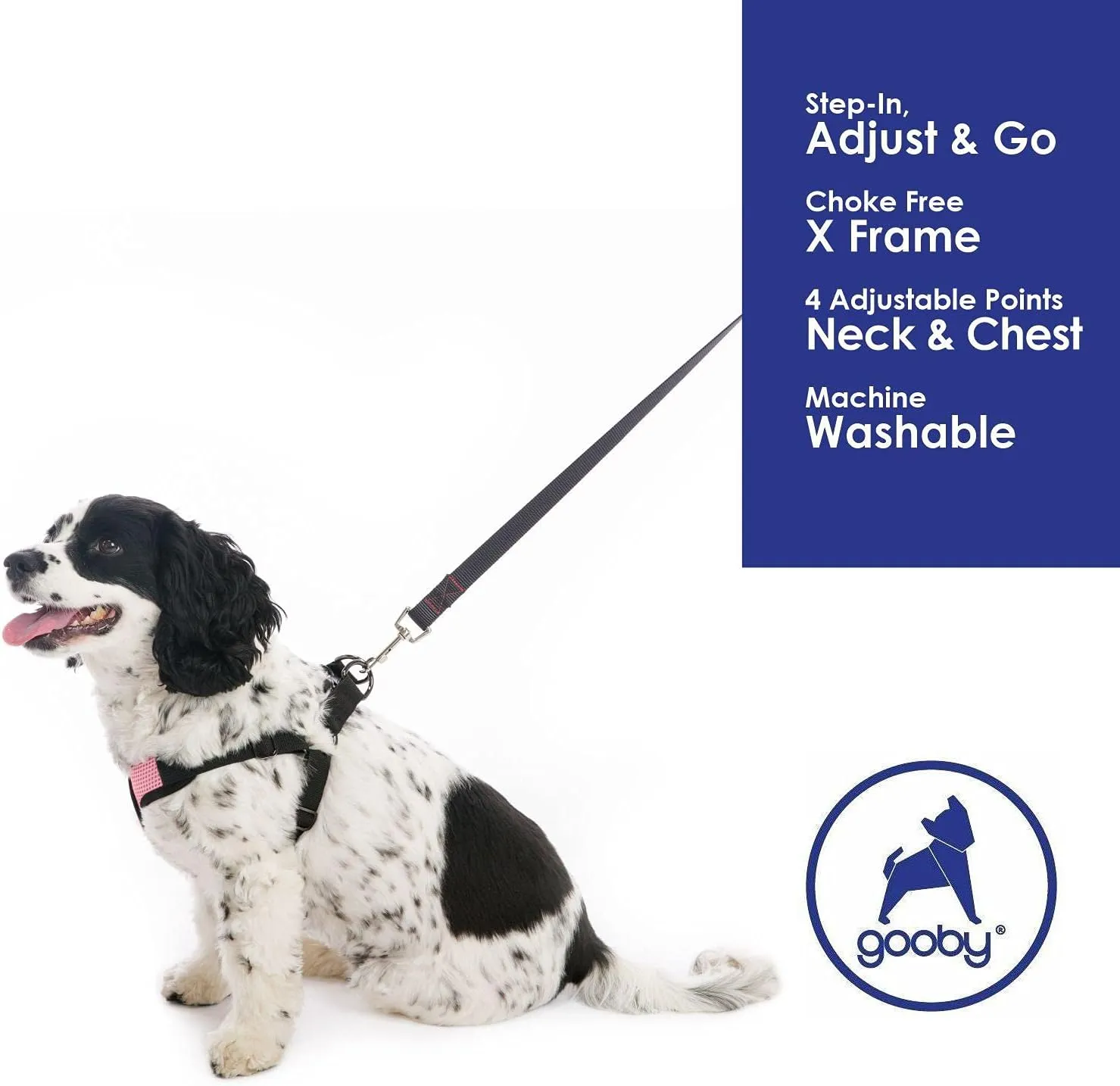 Gooby - Comfort X Step-in Harness, Choke Free Small Dog Harness with Micro Suede Trimming and Patented X Frame, Pink, Small