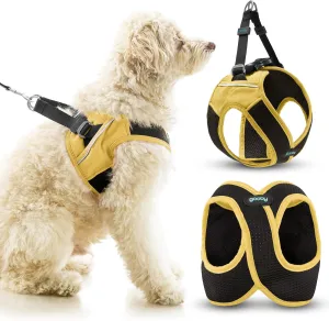 Gooby Escape Free Easy Fit X in Dog Harness - Miami Yellow, Medium