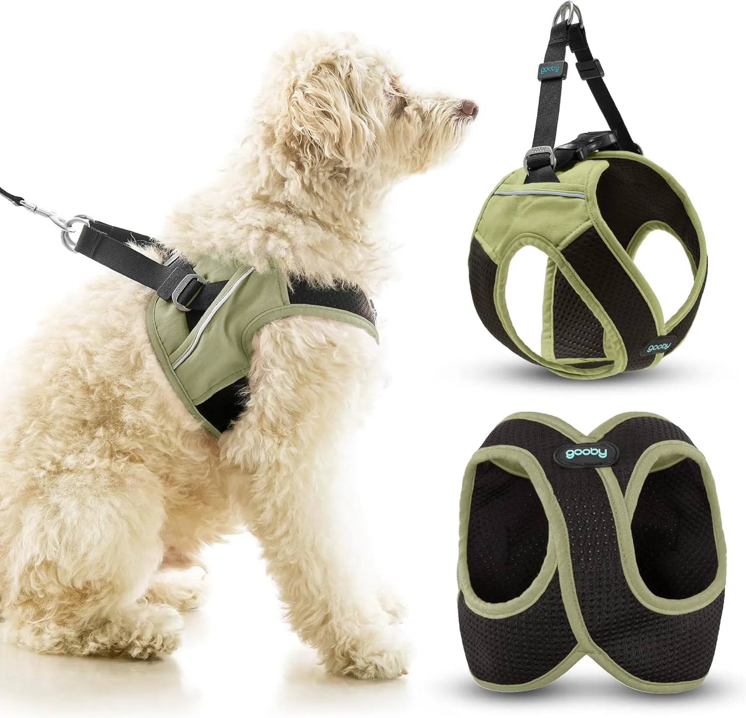 Gooby Escape Free Easy Fit X in Dog Harness - Portland Green, X-Small