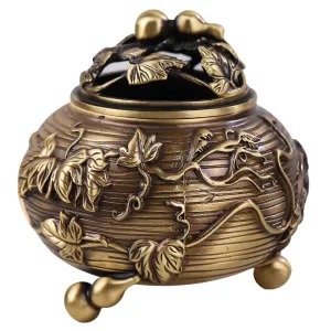 Gourd Rattan Stove Copper Incense Burner Copper Metal Crafts Incense Burner Creative Handicraft Ornaments Copper Incense Burner