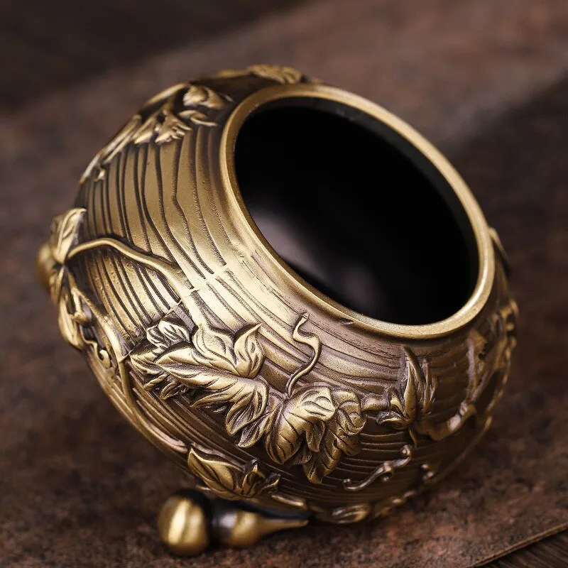 Gourd Rattan Stove Copper Incense Burner Copper Metal Crafts Incense Burner Creative Handicraft Ornaments Copper Incense Burner