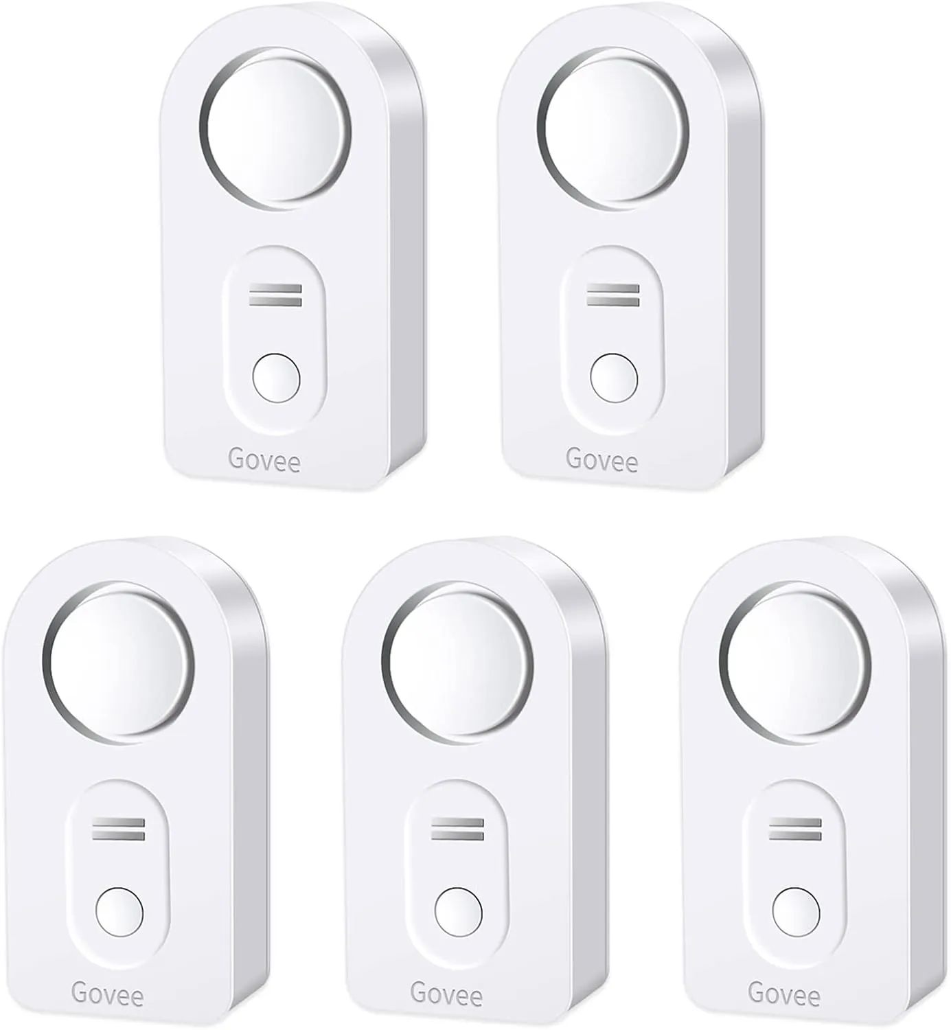 Govee Water Leak Detectors 5 Pack, 100dB Adjustable Audio Alarm Sensor, Sensitive Leak and Drip Alert, for Kitchen Bathroom Basement (Cannot Connect to Wi-Fi Directly)