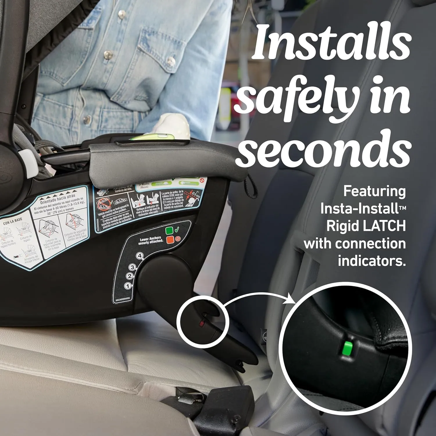 Graco Gomax Infant Car Seat, Ace, Lightweight, Reclining Rear Facing Car Seat Installs Without a Base