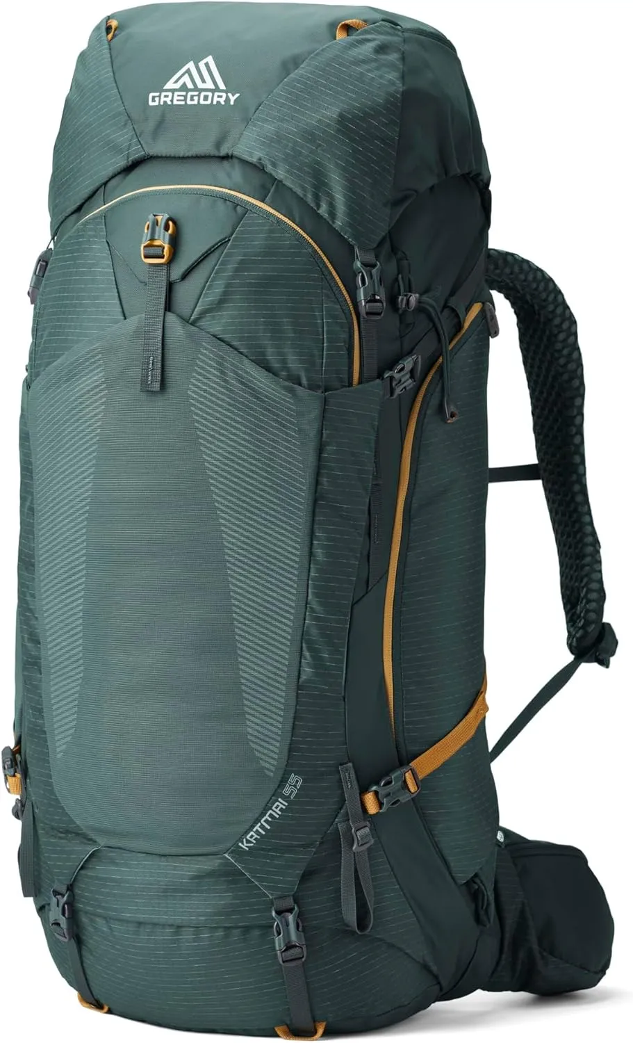 Gregory Katmai 55L Unisex Backpacking Pack, Ventilated Backpanel, Built-In Hydration Attachment for Bladder (Reservoir Not Included), Small/Medium, Oxide Green