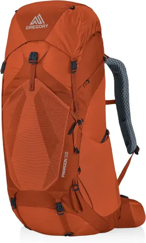 Gregory Paragon 58L Unisex Lightweight Backpacking Pack, Breathable Backpanel, Raincover Included, Water Bladder Sleeve (Reservoir not Included), Small/Medium, Ferrous Orange