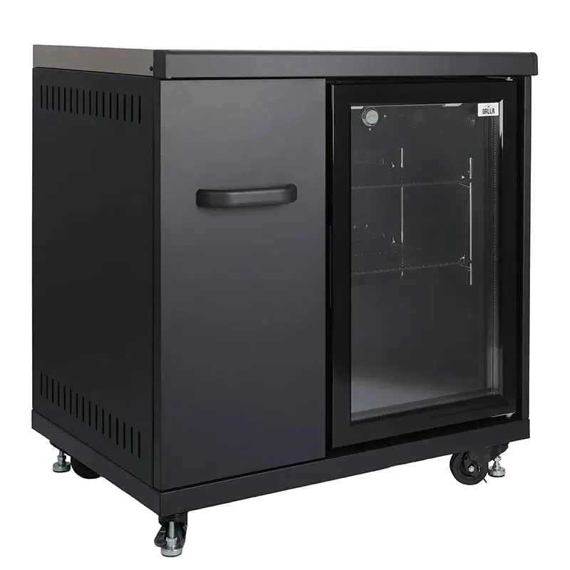 GRLLR Outdoor Kitchen 5 Burner BBQ, Stove unit,Fridge, and Kamado
