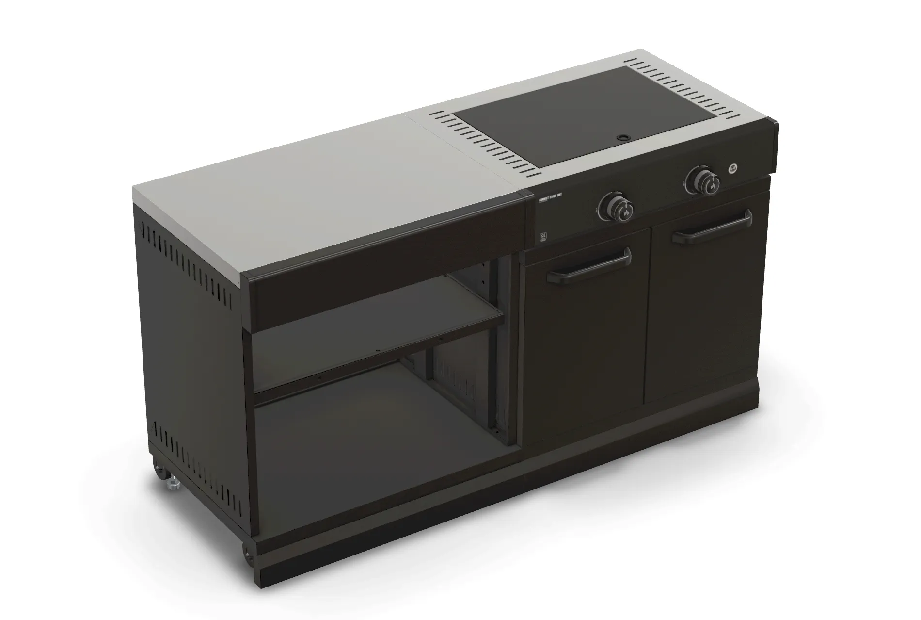 GRLLR Outdoor Kitchen Stove and Open shelve