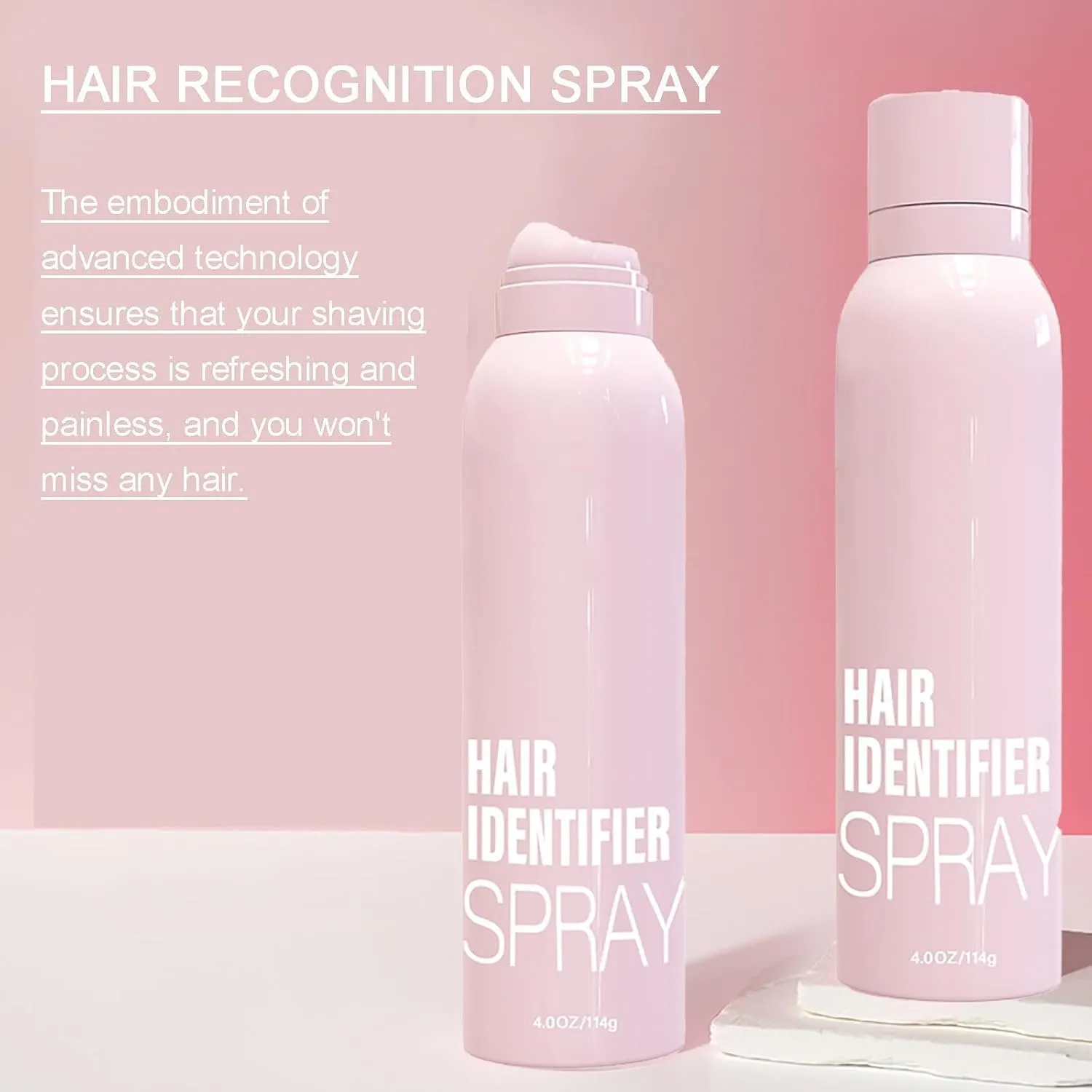 Hair Identifier Spray for Face Dermaplaning, Achieve Smooth and Flawless Skin, Easy Hair Removal and Moisturizing Formula (1), White