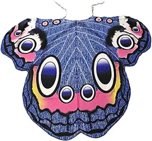 Halloween Butterfly Wings Costume for Women Girls Printed Moth Cape Shawl Wrap Moth Butterfly Cloak