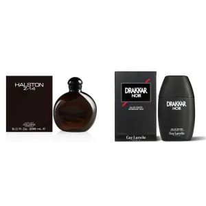 HALSTON Z-14 for Men 8.0 oz Cologne Spray & Drakkar Noir By Guy Laroche - Original Vintage Designer Fragrance Blend For Men - Fresh