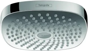 hansgrohe Croma Select E 7-inch Showerhead Low Flow Modern 2-Spray Rain, IntenseRain Water Saving with QuickClean in Chrome, 04387000