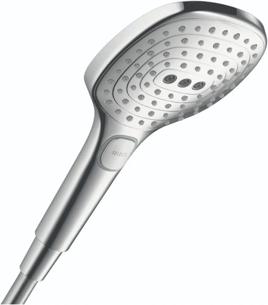 hansgrohe Raindance Select E Easy Install 5-inch Handheld Shower Head Modern 3 RainAir, Rain, Whirl 26521001