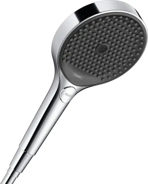 hansgrohe Rainfinity Rain 5-inch Modern Handheld Shower Head 3-Spray PowderRain, Intense PowderRain, Intense Turbo in Chrome, 26865001, 1.75
