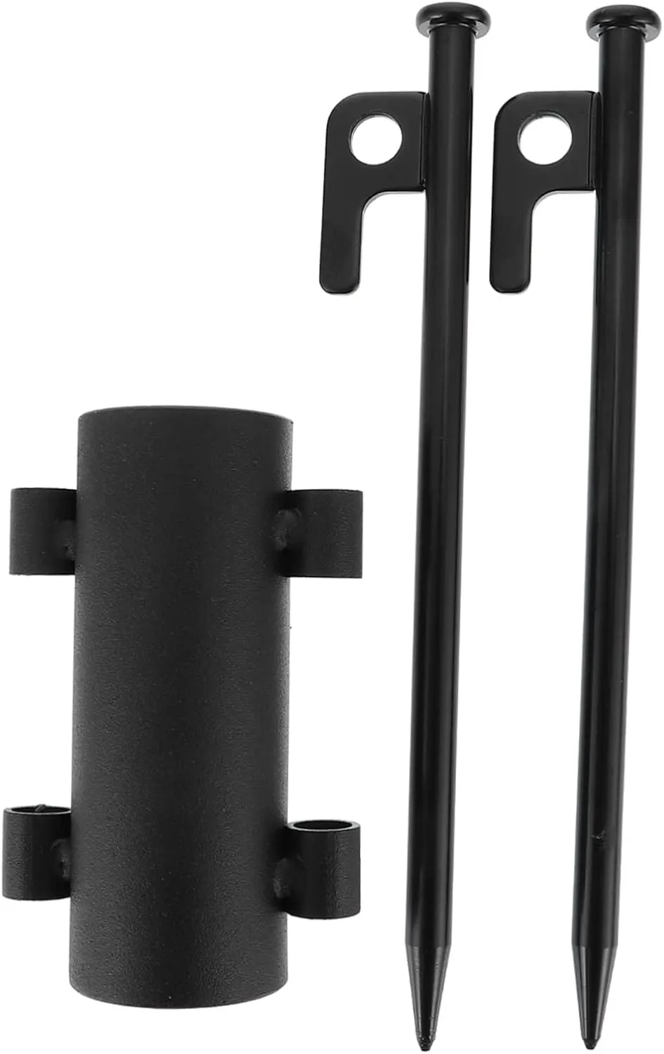 Happyyami Camping Tent Fixator Tarp Pole Holder Awning Rod Fixing Tube Easy Ground Mounting for Stability