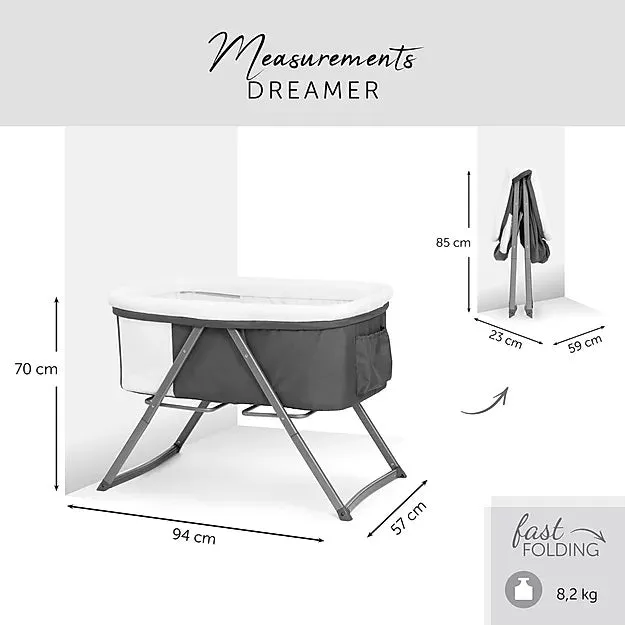 Hauck Dreamer Bedside Cot & Rocking Cradle
