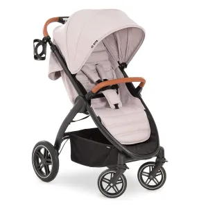 Hauck Uptown Deluxe Stroller - One-Handed Compact Folding, Fully Reclining, Adjustable Height, Cup Holder, Up to 55 lbs. Max Weight - Melange Beige