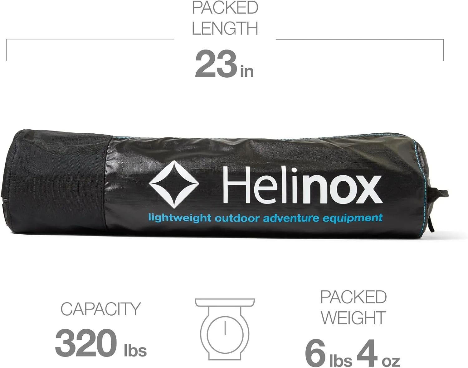 Helinox Cot One High, 15-Inch High Compact, Collapsible Camping Cot, Long