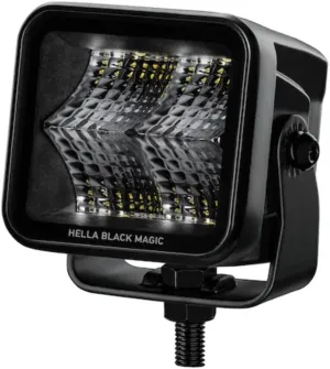 Hella Black Magic LED Series 2.7 Inch Cube Kit - LED Food Light with Wiring Harness - Performance High Beam Off-Road Light for Pickup Trucks, ATV, SUV, 4x4, Jeep, Tractors / 358176801