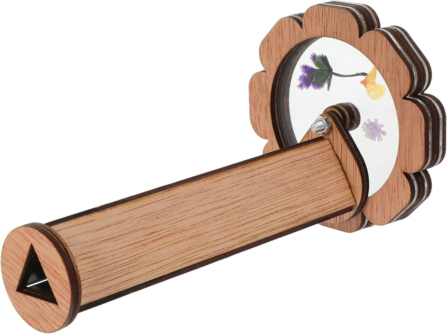 Hemoton Kaleidoscope Kit for Boy Girl Portable Wooden Kaleidoscope Toy Fun Educational Creativity and Imagination for Home Outdoor Activities
