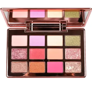 Highly Pigmented Eyeshadow Palette , 12 Colors Matte Shimmer Glitter Metallic Eyeshadow Palette Water proof Blendable Long Lasting Natural Colors Make Up Eyeshadow Cosmetics Gift Kit-Great for Travel (#01)