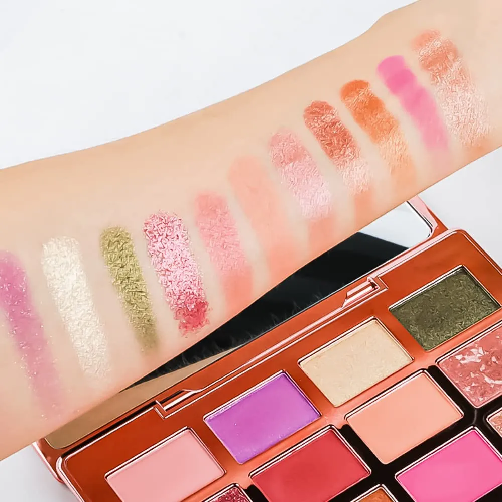 Highly Pigmented Eyeshadow Palette , 12 Colors Matte Shimmer Glitter Metallic Eyeshadow Palette Water proof Blendable Long Lasting Natural Colors Make Up Eyeshadow Cosmetics Gift Kit-Great for Travel (#01)