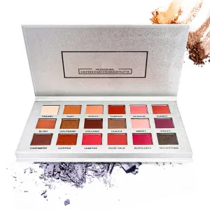 Highly Pigmented Eyeshadow Palette , 18 Colors Matte Shimmer Glitter Eyeshadow Palette Water proof Ultra-Blendable Long Lasting Natural Colors Make Up Eyeshadow Cosmetics Gift Kit-Great for Travel