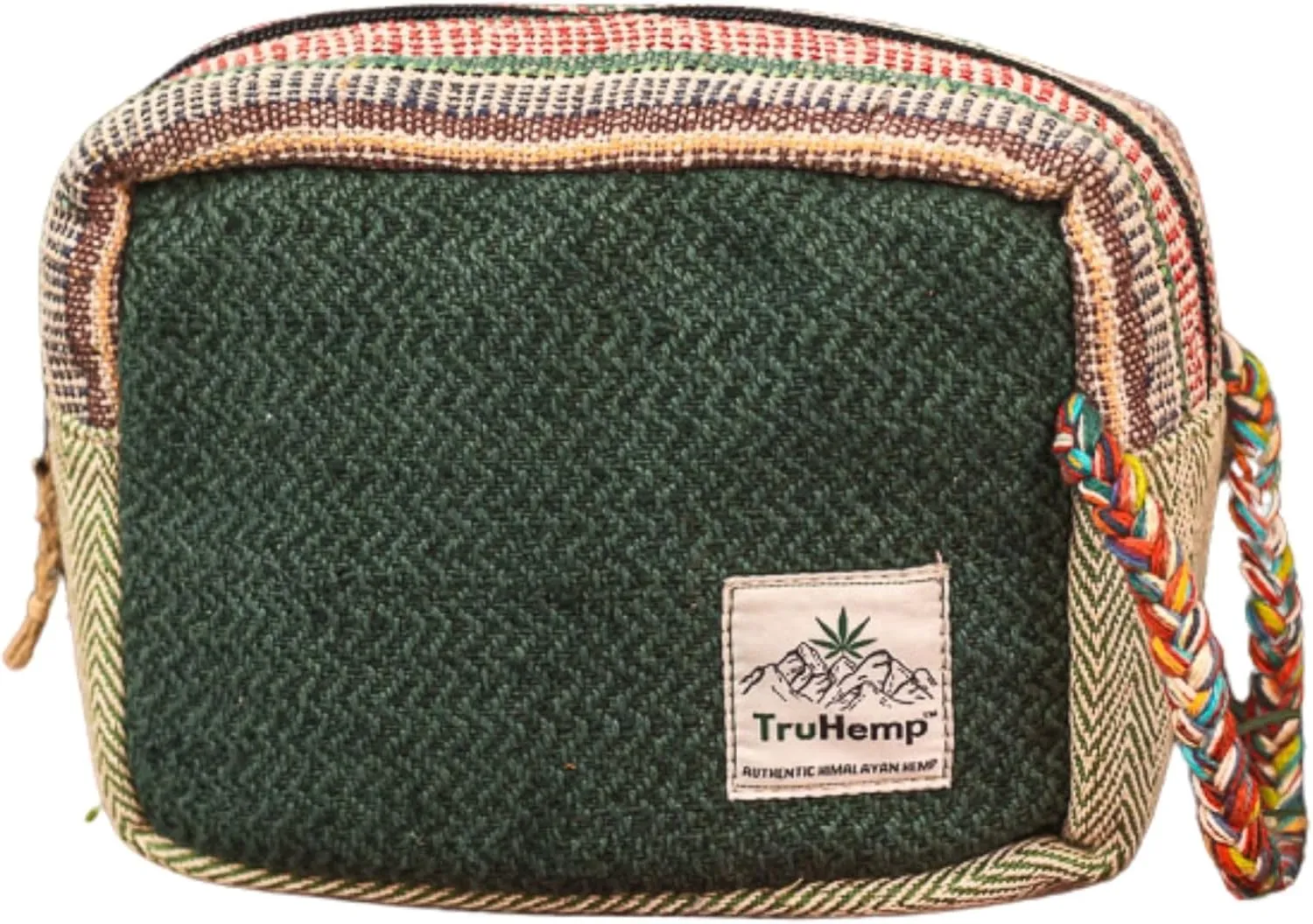 Himalayan Hemp Toiletry Kit – Natural Hemp Travel Pouch with Spacious Storage, Dual Zipper Compartments, Soft Cotton Lining