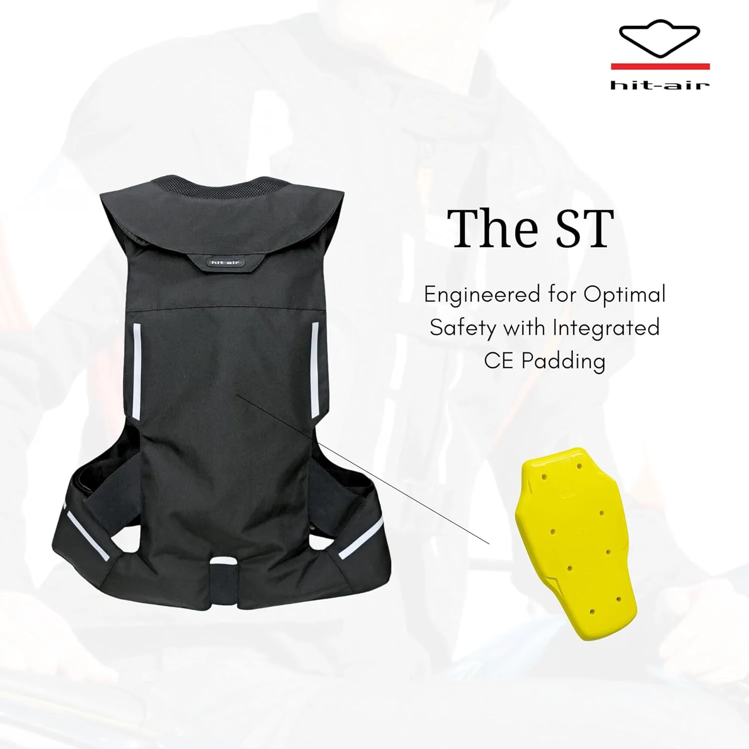 Hit-Air ST Wearable Airbag, All-in-one Harness, CE Certified, Built-In, Adjustable, Motorcycle or Horse, Sports Action Vest