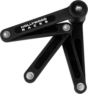 Hollywood Racks Anti-Theft Folding Bike Lock, Black, Key Lock, Compact, Lightweight