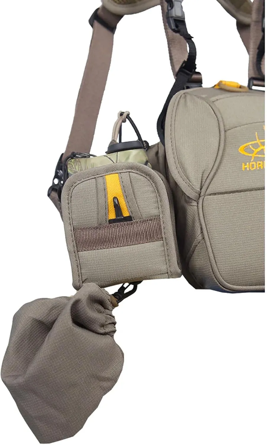 HORN HUNTER OP-X Combo Bino Harness System A073 - Durable Lightweight Hunting Padded Binocular Bag with Rangefinder Case