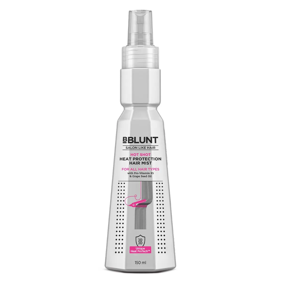Hot Shot Heat Protection Mist with Grapeseed Oil & Provitamin B5 | Minimizes Damage from Heat Styling, Pollution & Sun Damage | Lightweight Leave in Spray | 5.07 Fl Oz/150 ml