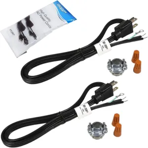 HQRP 2-Pack Garbage Disposal Power Cord Kits Compatible with InSinkErator CRD-00 Replacement fits Badger, Compact, Cover-Control-Plus, Essential, Excel, Select, Select Plus, Septic Assist, SupremeSS
