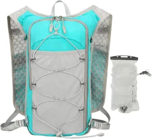 Hydration Running Vest - Hydration Vest Pack | Reflective Lightweight Hydration Vest, Breathable Sports Bag with 1.5L Water Bladder for Women Outdoor Workout Riding Trekking Camping Fishing Travel