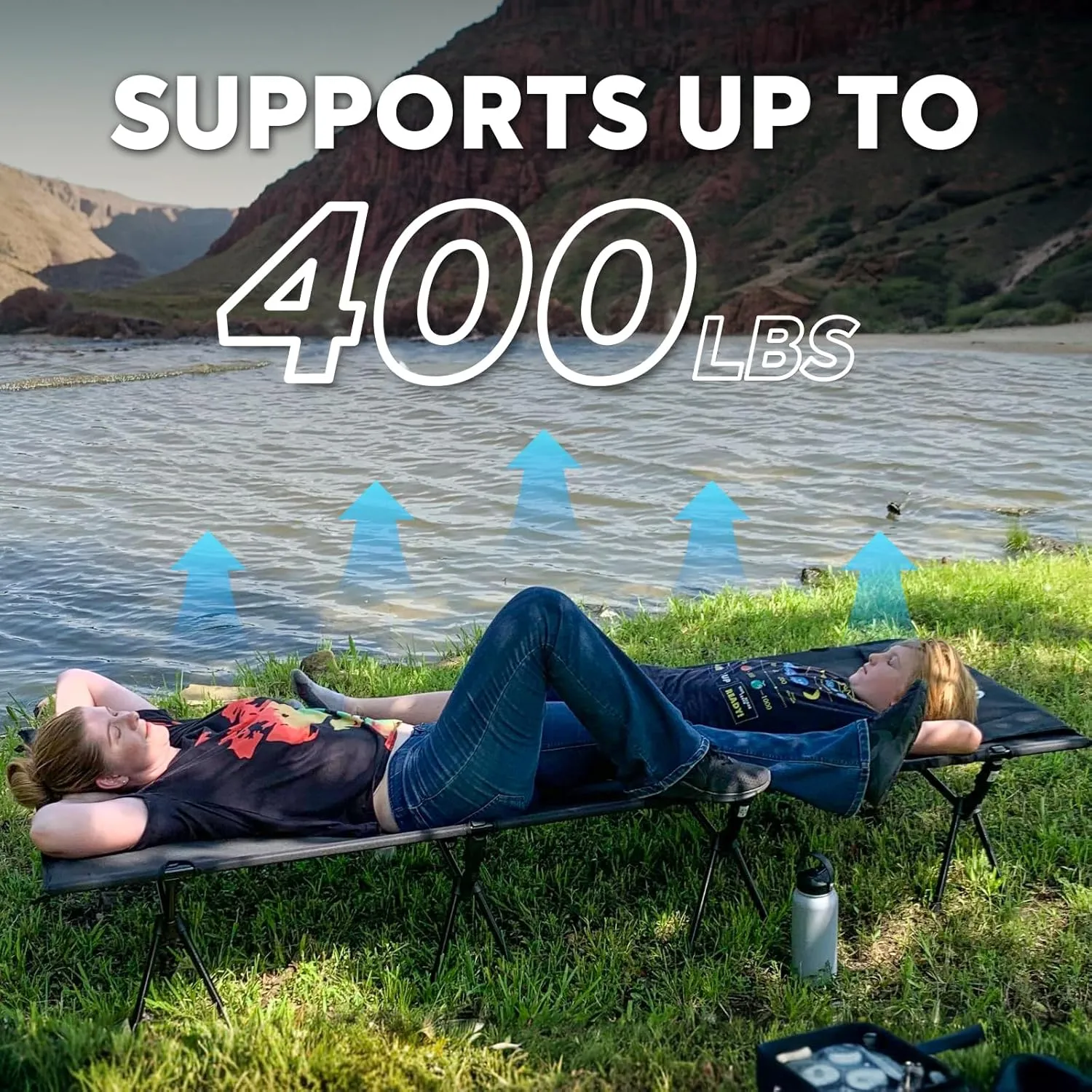 ICECO Camping Cot for Adults, Folding Cot for Camping, Portable Bed Sleeping Cot, Lightweight Backpacking Cot Strong Support 400 Lbs, Tent, Outdoor, Hiking, Travel, RV, Beach (XXL-Black)