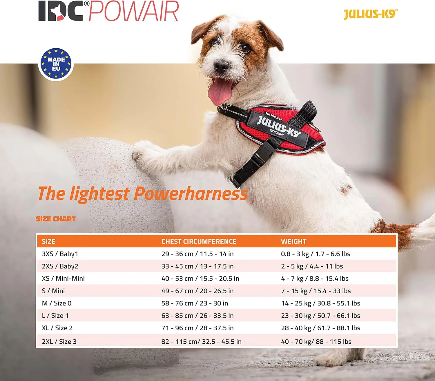 IDC Powair Harness, Size: 2XL/3, Red