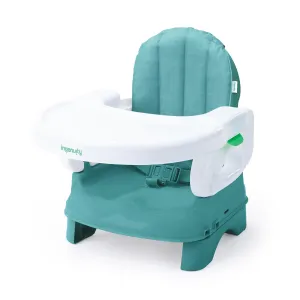 Ingenuity Deluxe Comfort Folding Baby Booster - Adjustable Height - Cushioned - Lightweight, Teal - 6M-3Y