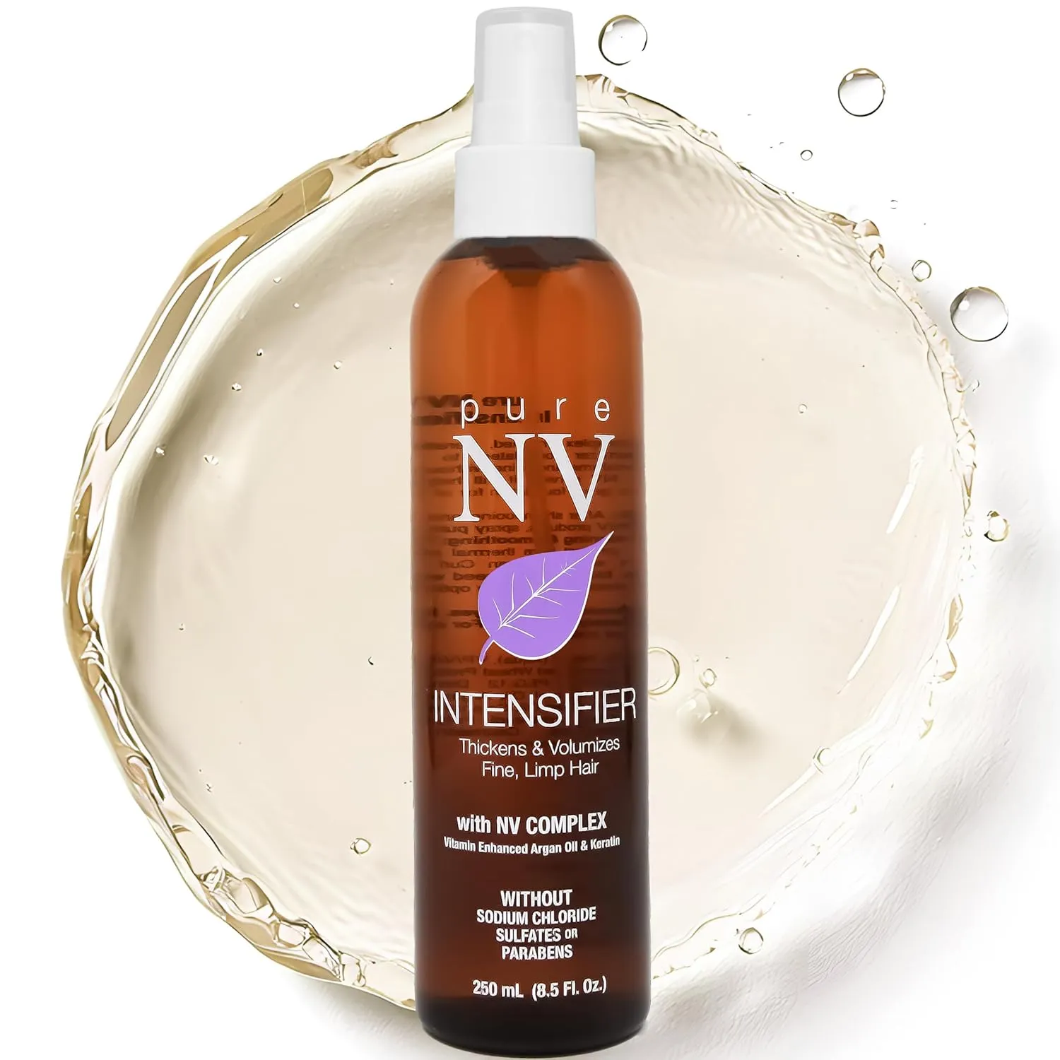 Intensifier Creates Volume & Thicken in Fine & Lifeless Hair Without Adding weight or Hold, Made From Natural Vitamins & Minerals. Infused with Keratin, Collagen & Argan Oil