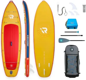 iROCKER Cruiser 7.0 Inflatable Stand Up Paddle Board Premium SUP and Accessories - Beginner Friendly - Extra Wide Base - Tandem Capable