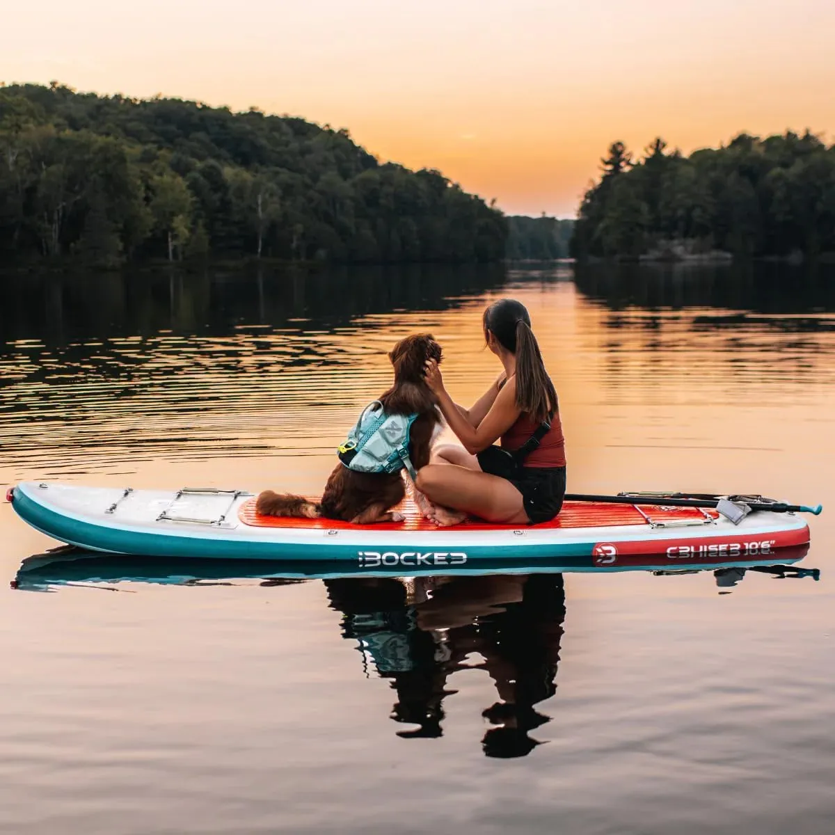 iROCKER Cruiser 7.0 Inflatable Stand Up Paddle Board Premium SUP and Accessories - Beginner Friendly - Extra Wide Base - Tandem Capable