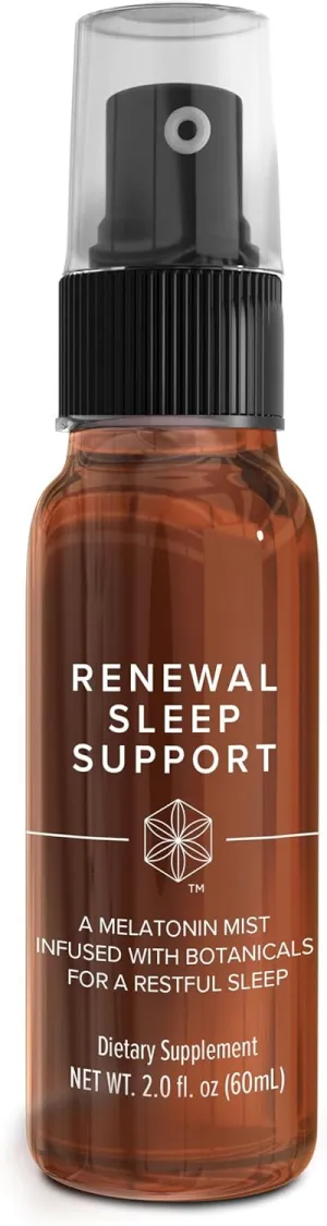 Isagenix Renewal Sleep Support™ - Fast-Acting Oral Melatonin Sleep Spray - Infused with Botanicals for Natural Sleep Cycle Realignment - Refreshing Cool Spearmint Flavor - No Artificial Ingredients