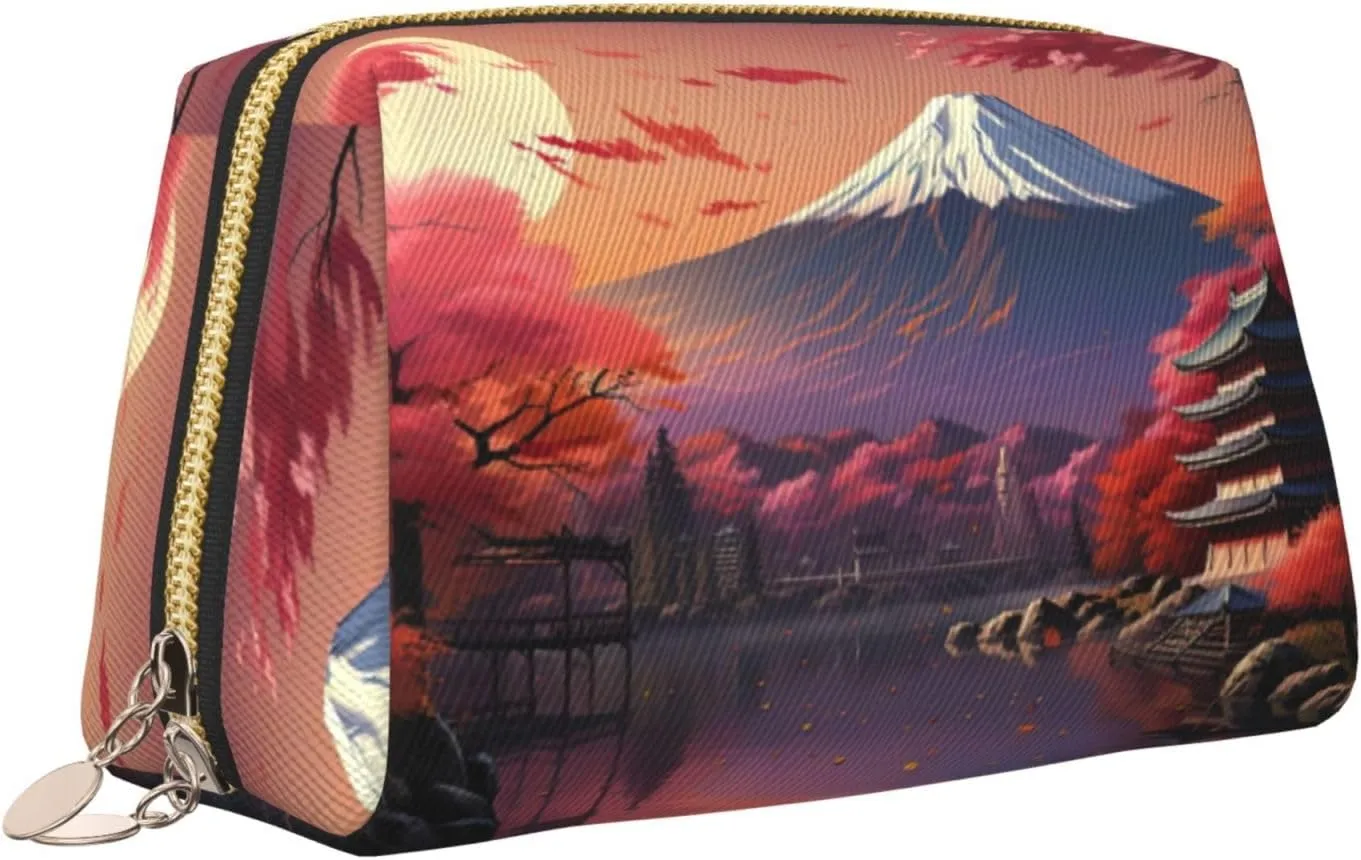 Japan Mount Fuji Landscape Travel-Ready Toiletry Bag, Compact Makeup Organizer For Women