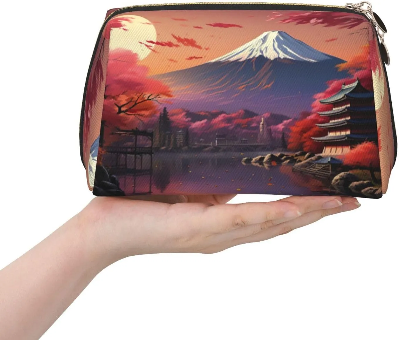 Japan Mount Fuji Landscape Travel-Ready Toiletry Bag, Compact Makeup Organizer For Women