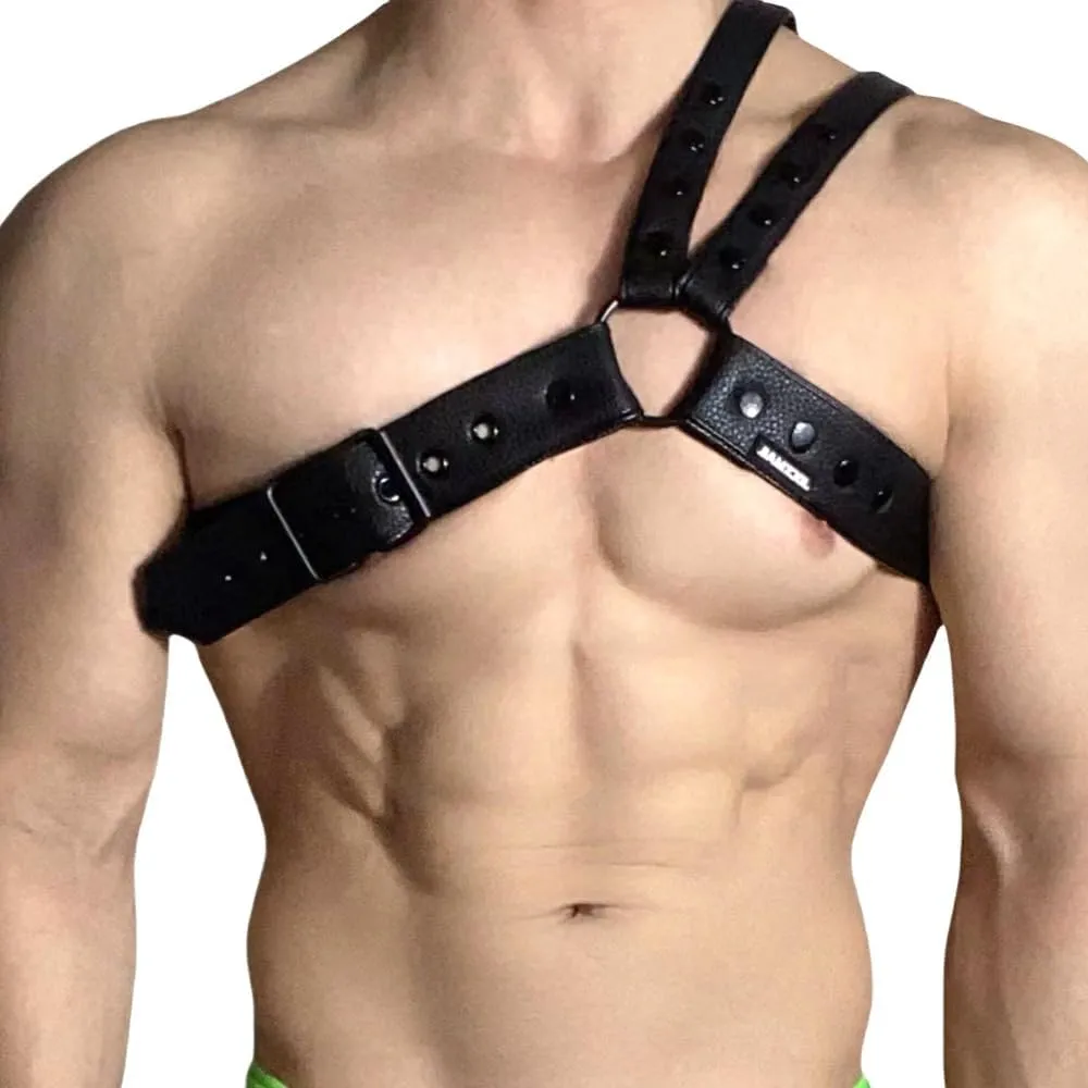 JOCKMAIL Jock straps for Men with Mens Leather Harness Set Men Jock strap with Removable Pouch Adjustable Jockstrap Harness