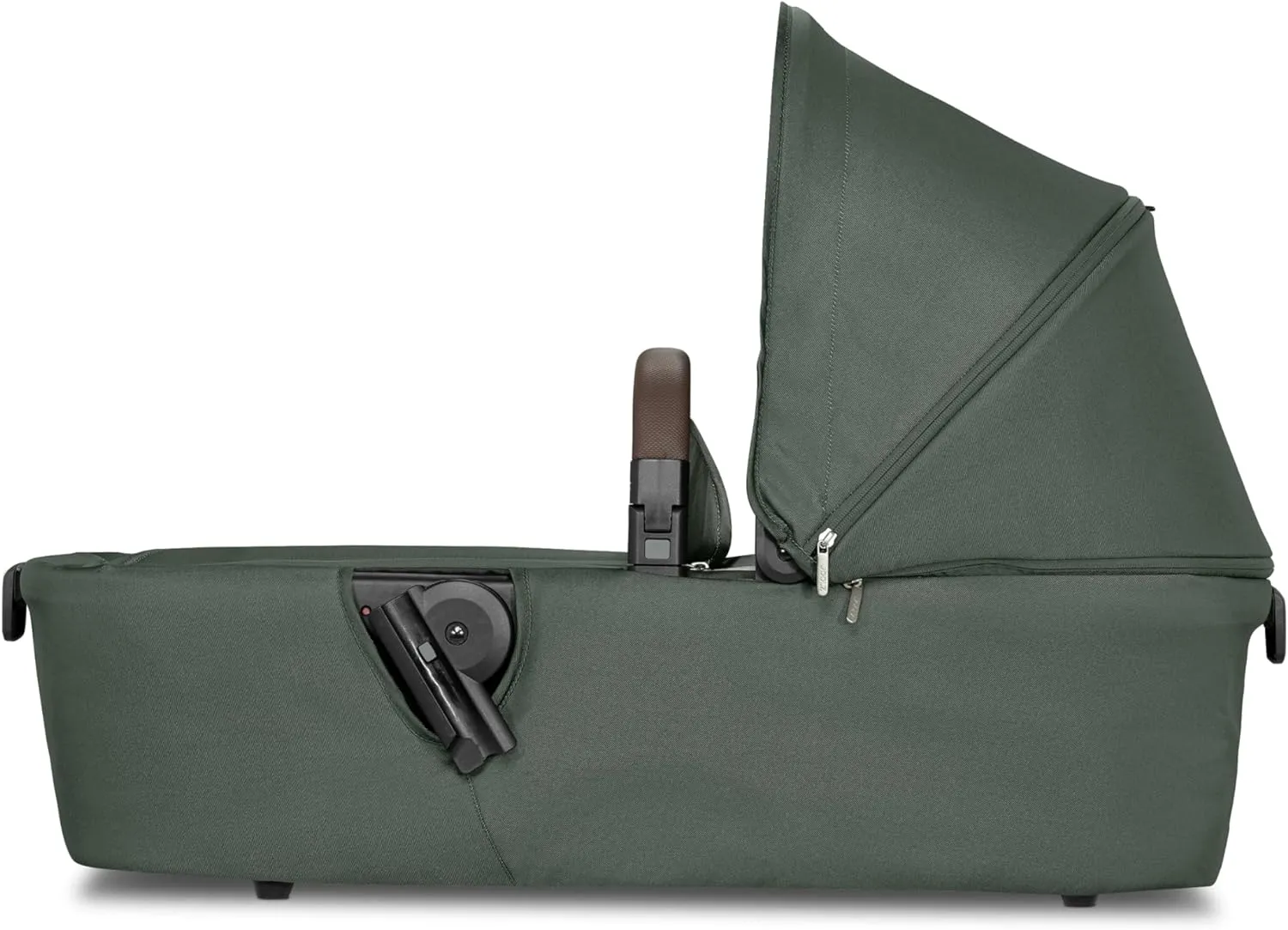 Joolz AER  Carrycot for Newborn (0-6 Months) - One-Hand Foldable Cot - Breathable Mattress - Lightweight Stroller Bassinet for Baby (Up to 20lbs)- Extended Sunhood - Water-Repellent (Forest Green)