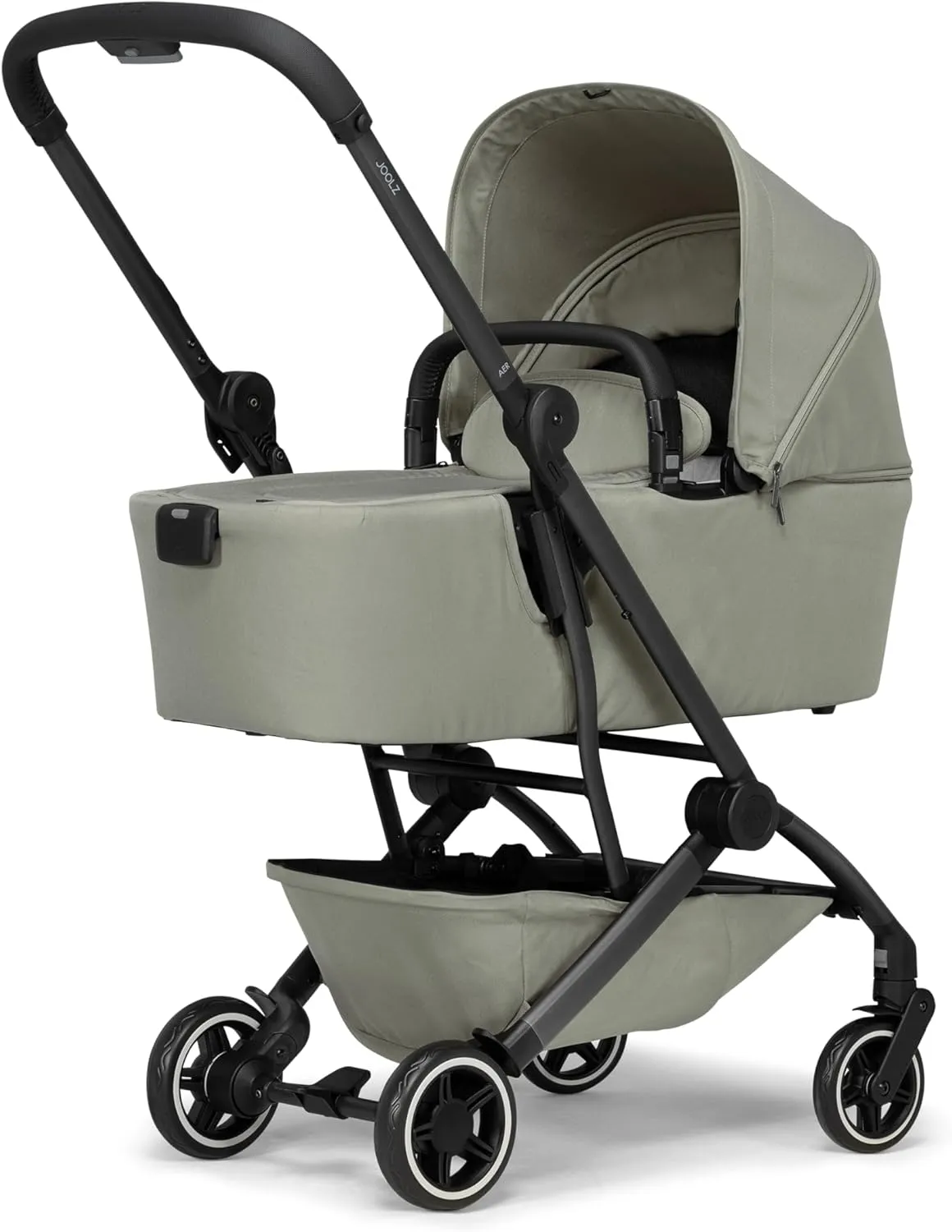 Joolz AER  Carrycot for Newborn (0-6 Months) - One-Hand Foldable Cot - Breathable Mattress - Lightweight Stroller Bassinet for Baby (Up to 20lbs)- Extended Sunhood - Water-Repellent (Sage Green)