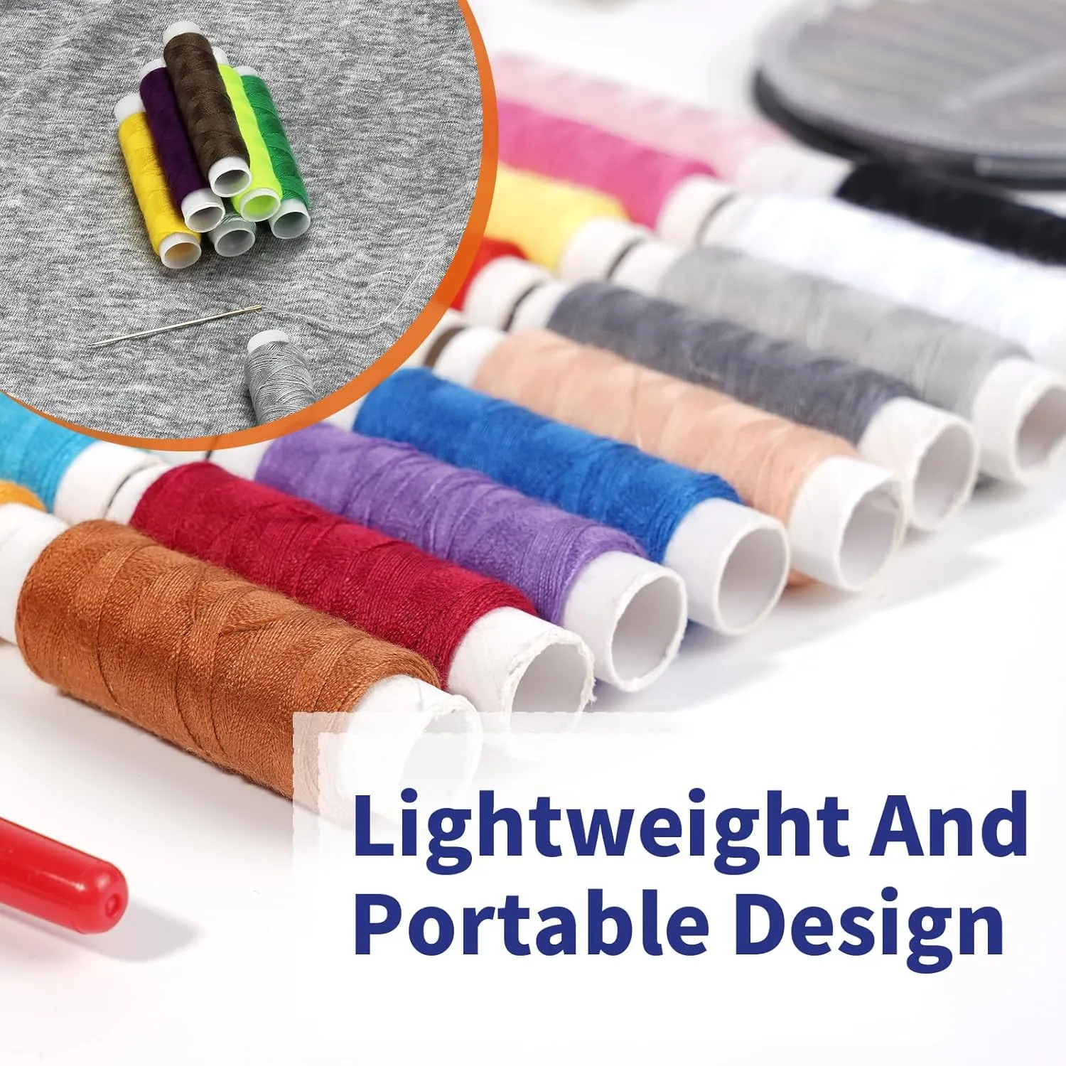 JUNING Sewing Kit with Case 168pcs Portable Sewing Accessories and Supplies for Home Traveler, Adults, Beginner, Emergency, Contains Thread, Scissors, Needles, Measuring Tape