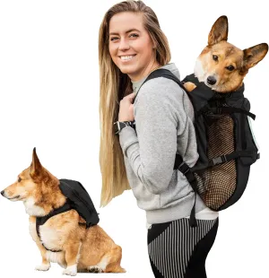 K9 Sport Sack Walk-On | Dog Carrier Dog Backpack with Harness & Storage (Large, Anthracite Black)