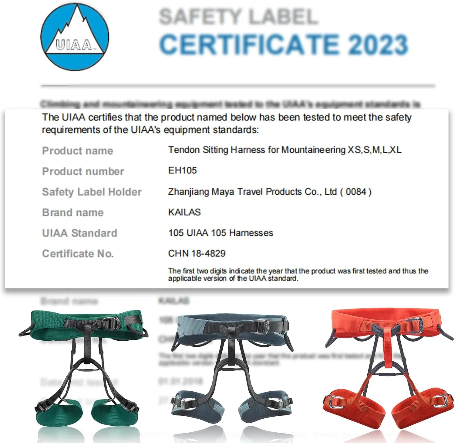 KAILAS B3 Rock Climbing Harness Men Adjustable Roofing Harness Women Indoor Climbing Rappelling Protect Durable