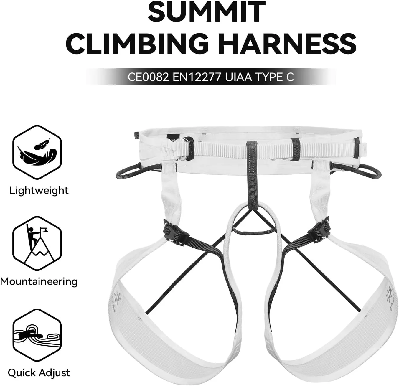 KAILAS Professional Mountaineering Harness Lightweight Rock Climbing Men Ski Harness Adjustable Comfortable