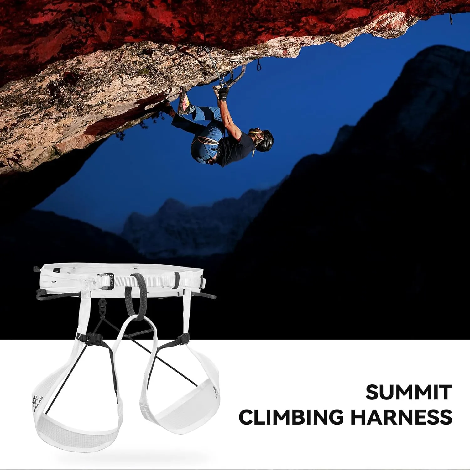 KAILAS Professional Mountaineering Harness Lightweight Rock Climbing Men Ski Harness Adjustable Comfortable